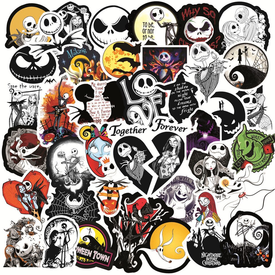 Set 30 Sticker Halloween ảnh ép lụa ( giao mẫu ngẫu nhiên)