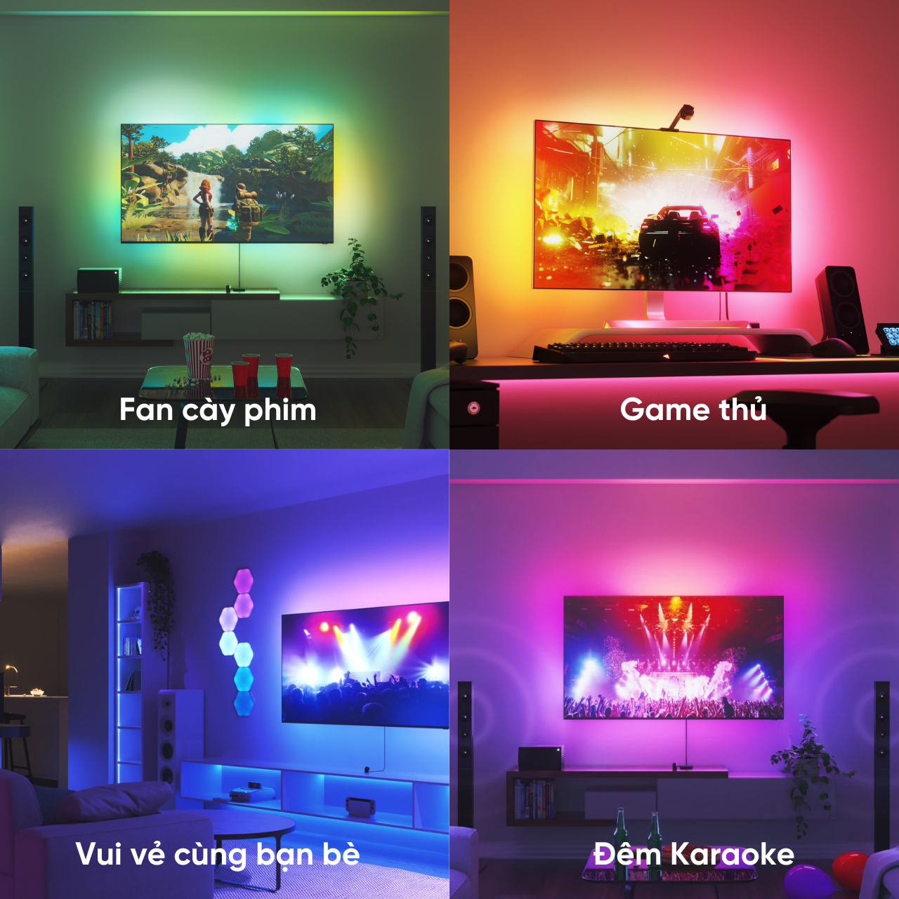 Bộ kit dây đèn LED RGBIC và Camera Nanoleaf 4D Screen Mirroring 65&quot; (165cm)