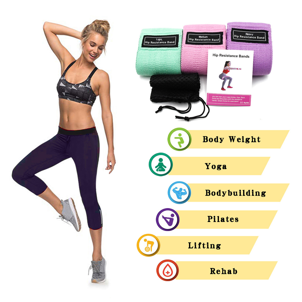Vòng dây đàn hồi để tập Yoga tại nhà Gym làm từ chất liệu thun cao cấp, bền và thoải mái.