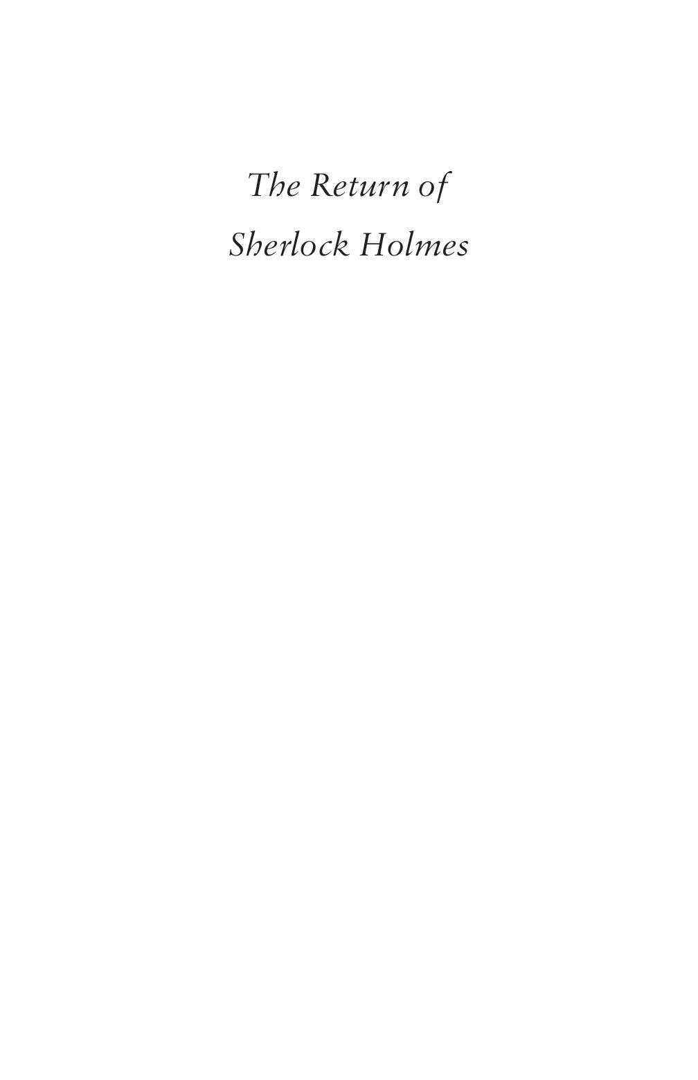 The Return Of Sherlock Holmes (Alma Junior Classics)