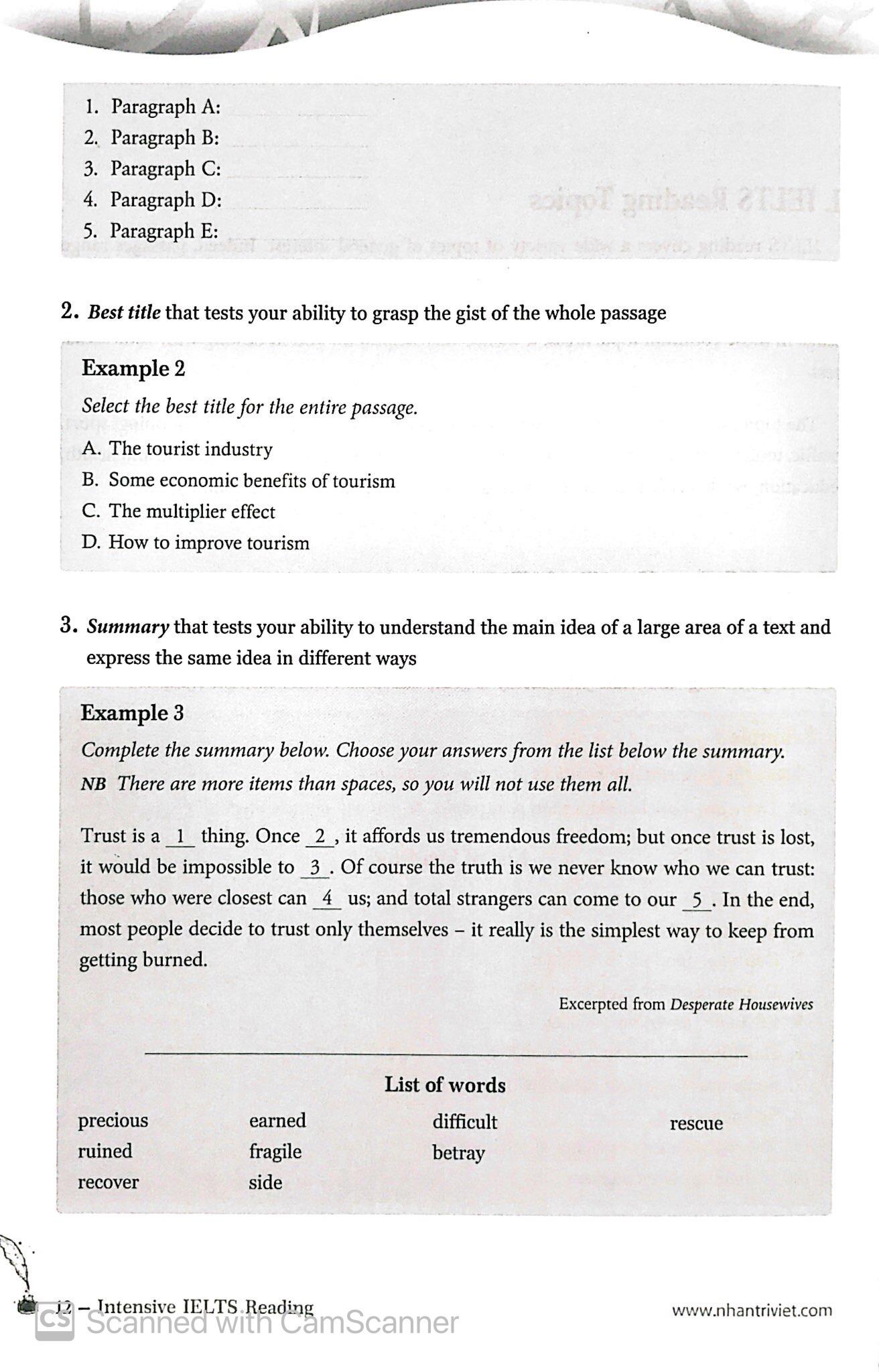 Intensive Ielts Reading (Tái Bản 2019)