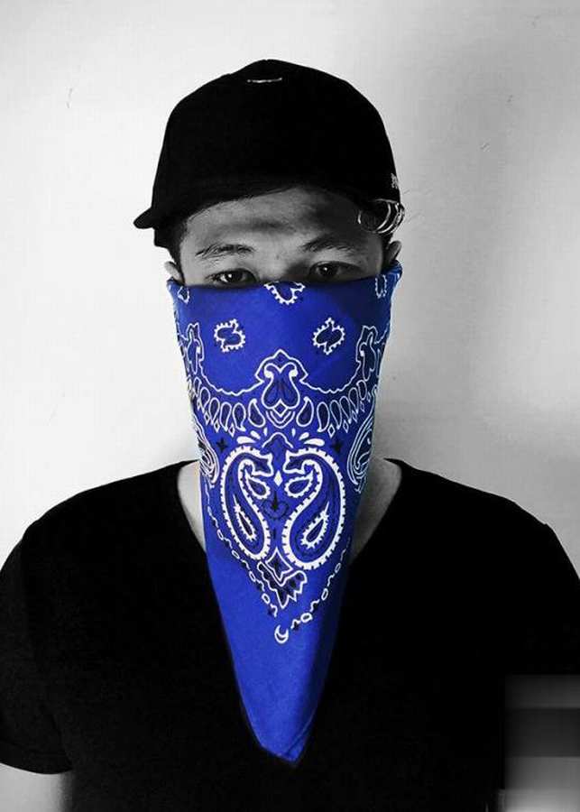 Khăn Bandana Màu Xanh Dương - Mã B006
