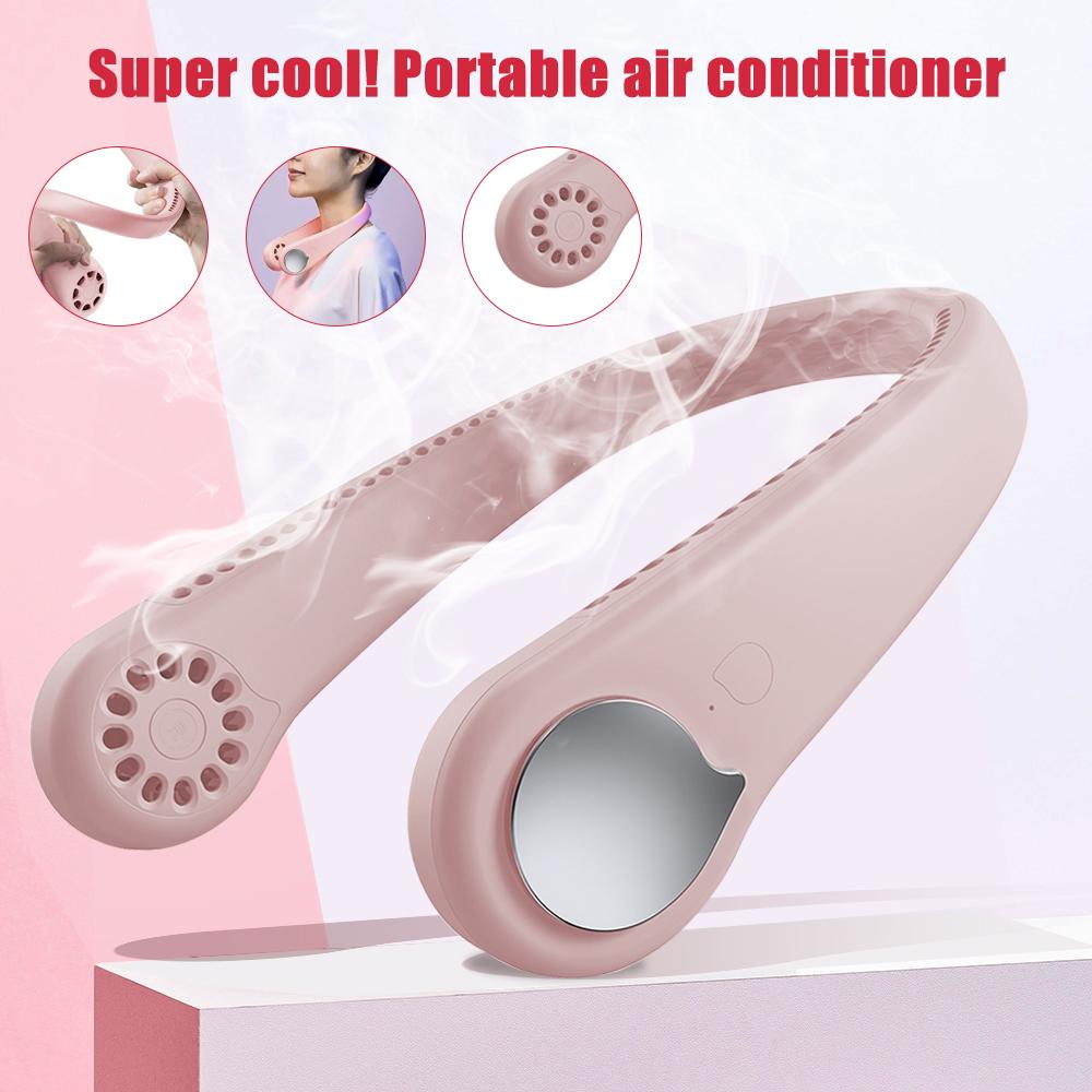 Quạt treo cổ mini 3 bánh răng có cắm sạc dùng cho thể thao du lịch ngoài trời