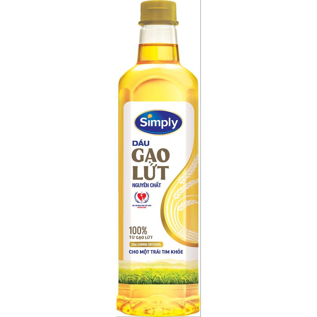 Dầu gạo lứt Simply 1L