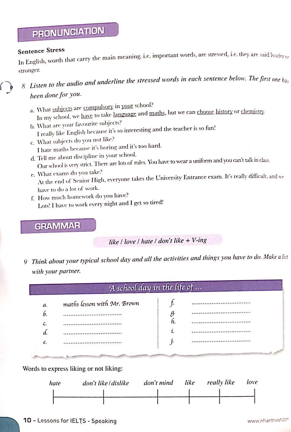 Sách Lessons For IELTS - Speaking