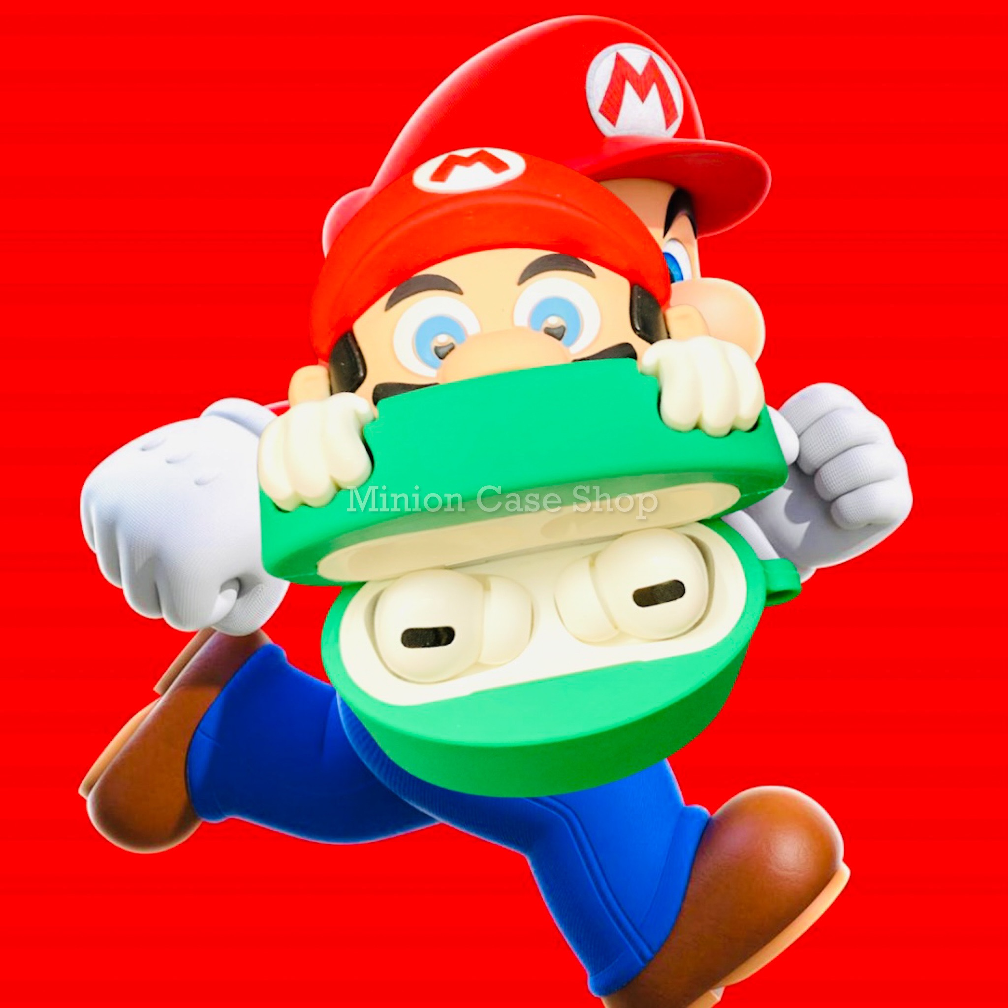 Bao Case Ốp dành cho Airpods Pro hình Mario kute chất liệu silicon 3d cao cấp