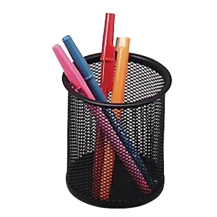 Ống đựng bút kim loại dạng đan lưới bền đẹp, gọn nhẹ, chống gỉ - dụng cụ văn phòng tiện ích 