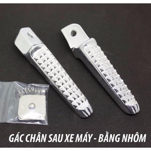 Gác chân sau xe máy trắng nhôm