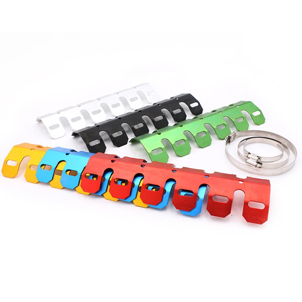 25cm Exhaust Pipe Protector Guard Heat  for  Motorcycle Red