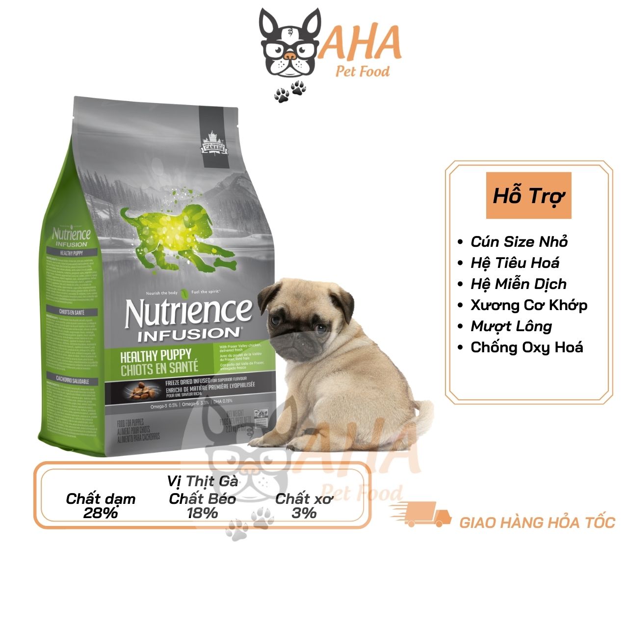 Thức Ăn Cho Chó Pug, Nutrience Original Bao 5kg - Thức Ăn Cho Chó, Vị Thịt Cừu, Rau Củ, Trái Cây