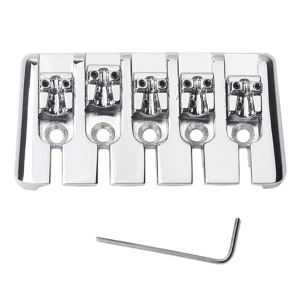 Bass Bridge Chrome Fixed Bridge for Electric Bass Guitar Accessory