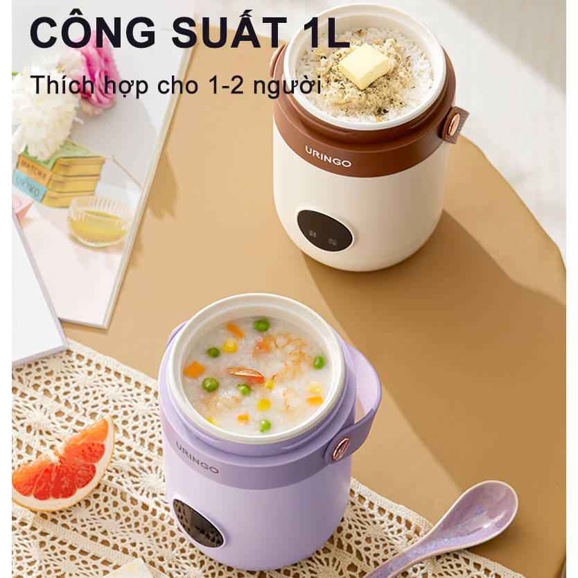 Nồi cơm điện URINGO mini 1000ml tiện dụng cao cấp cho văn phòng