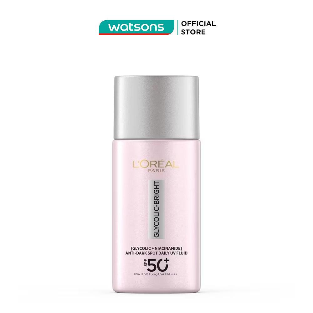Kem Chống Nắng Loréal Paris Glycolic-Bright Anti-Dark Spot Daily UV Fluid SPF50+ PA++++ 50ml