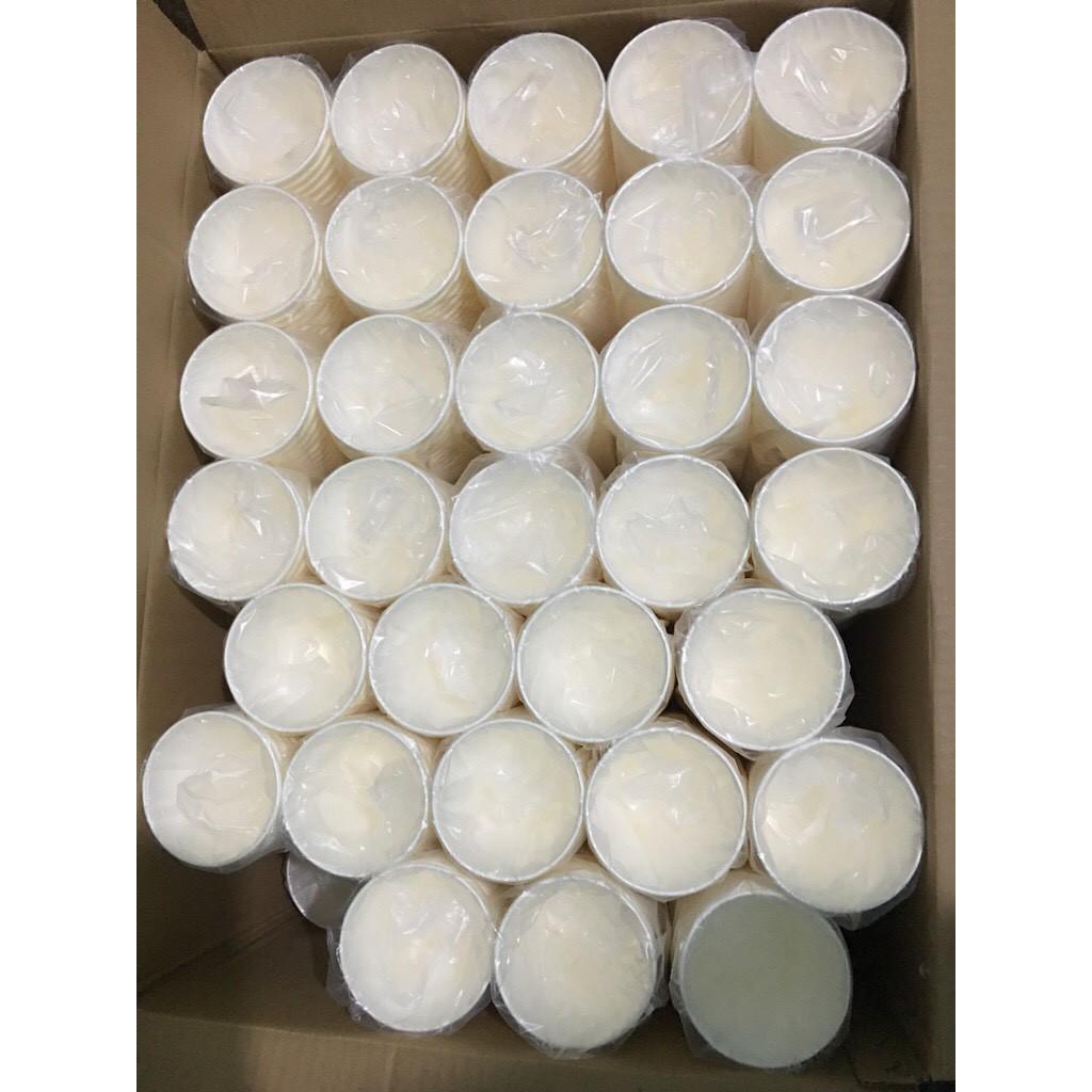 500 Ly giấy 22oz + Nắp trắng trơn