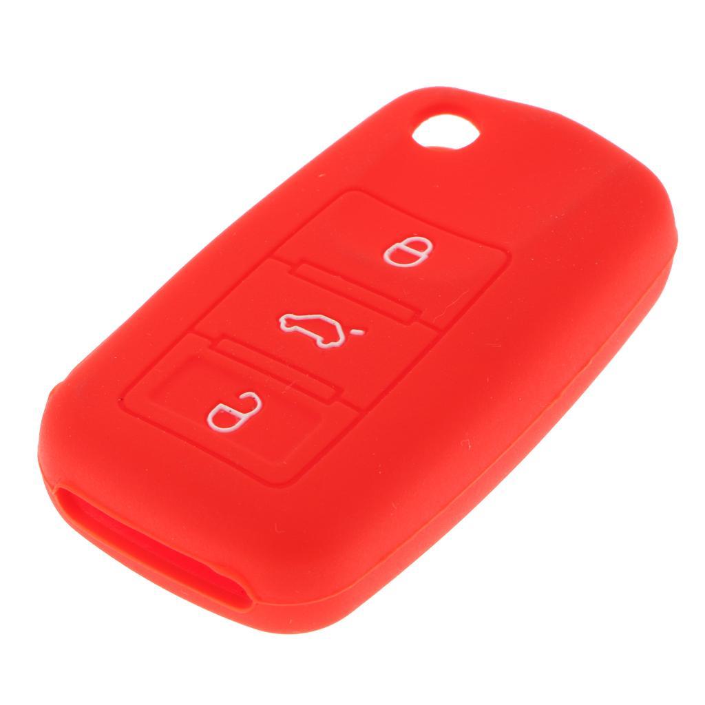 2-5pack Silicone Remote Key Case For VW Polo Passat B5 Golf 4/5/6 Jetta Mk6 Red