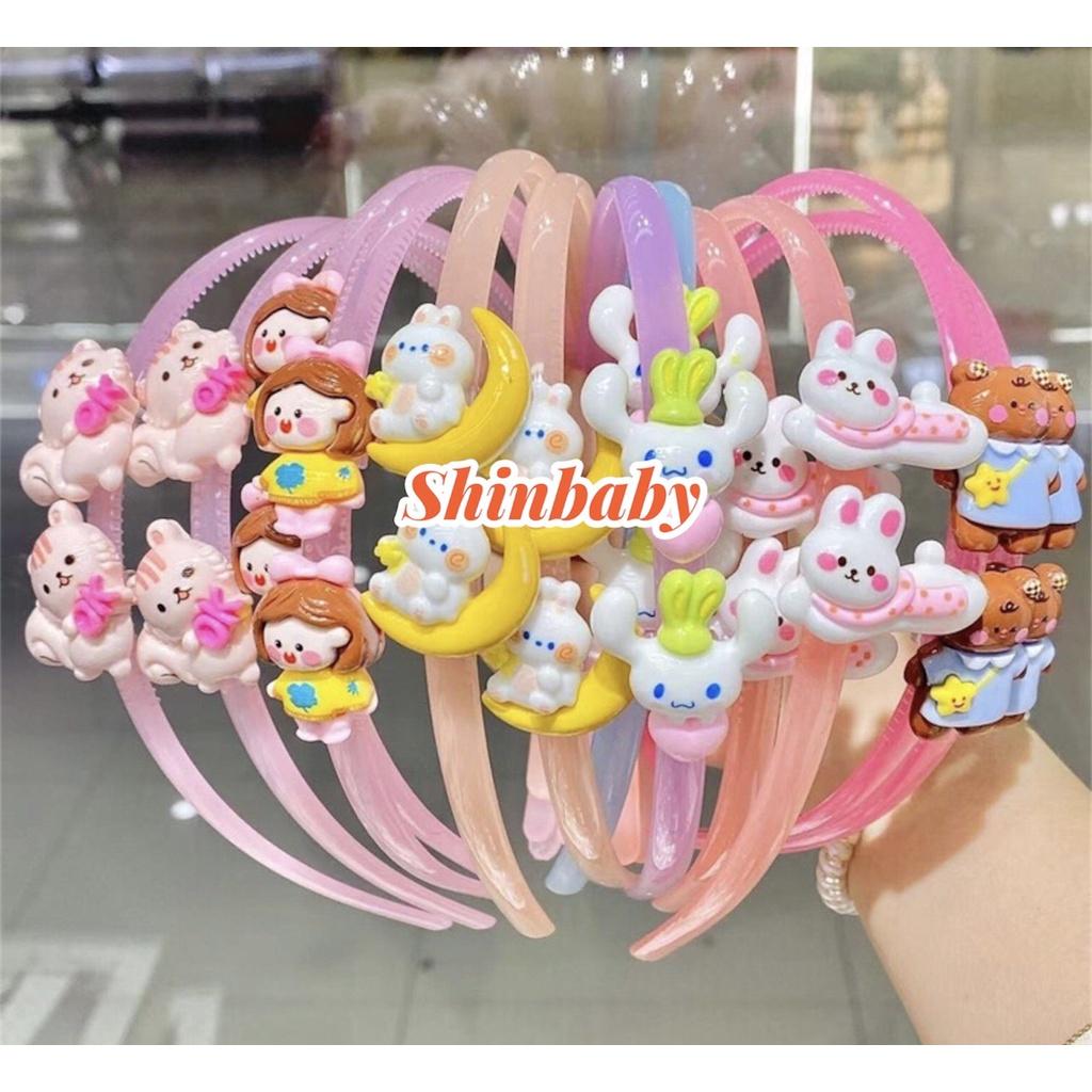 Set 2 bờm tóc băng đô cài tóc siêu cute nhiều hình dễ thương cho bé gái