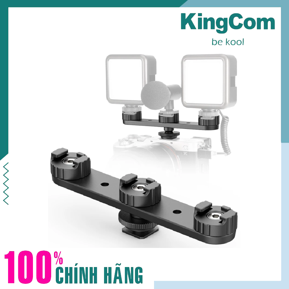 Ulanzi PT-23, Giá Đỡ Mở Rộng Với 3 Cold Shoe Mount Dùng Cho Máy Ảnh &amp; Điện Thoại - Hàng Chính Hãng