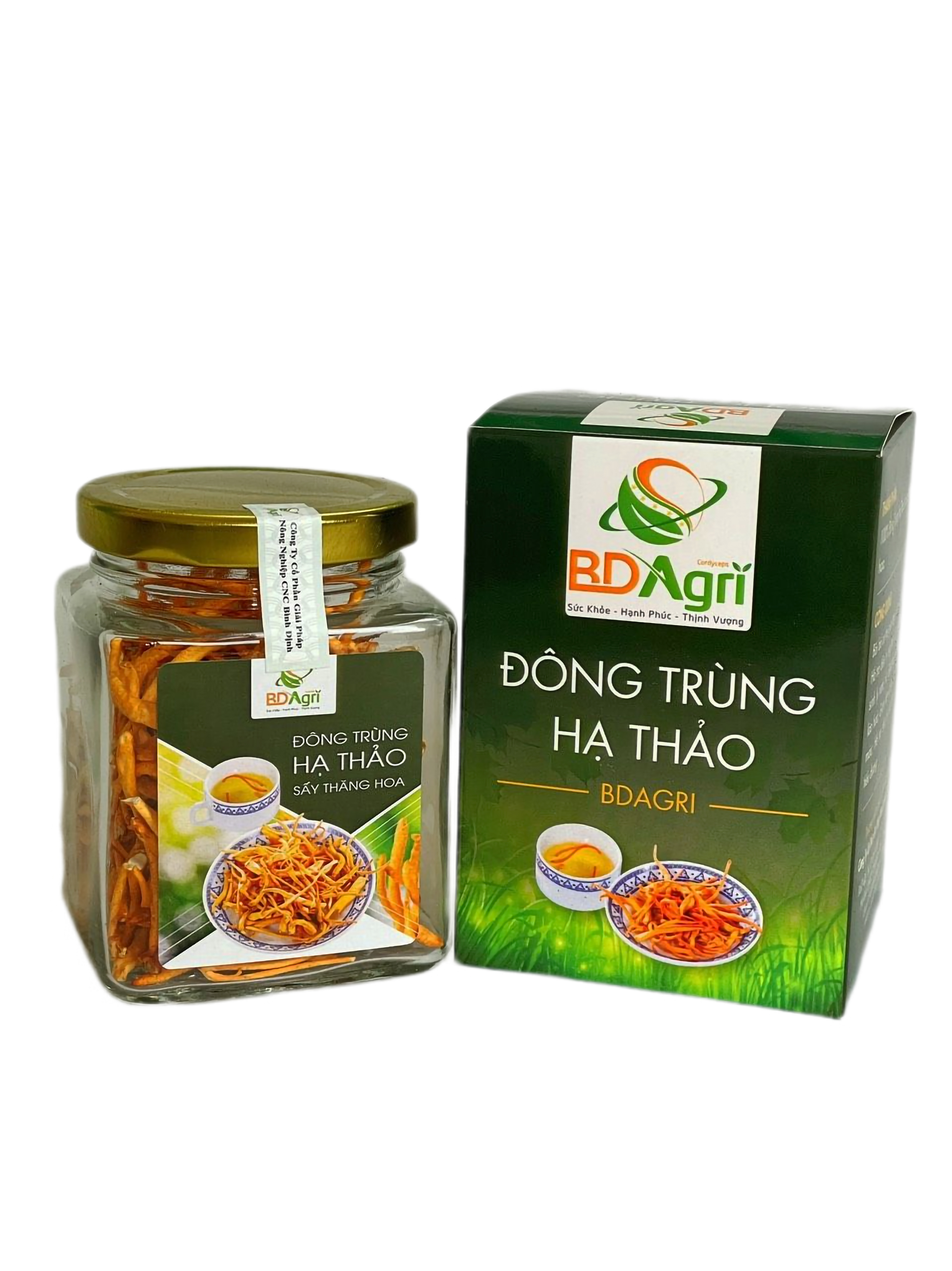 ĐÔNG TRÙNG HẠ THẢO BDAGRI SẤY THĂNG HOA (LỌ 10G) LOẠI TIÊU CHUẨN