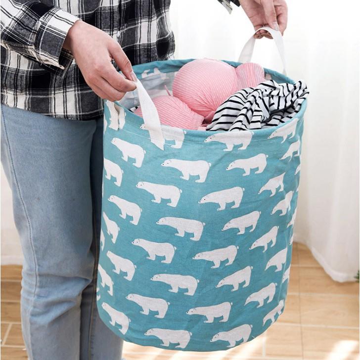 Túi đựng đồ lớn họa tiết xinh gấp gọn tiện dụng