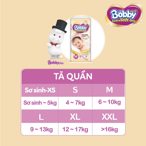 Tã Bobby Quần Extra Soft Dry 