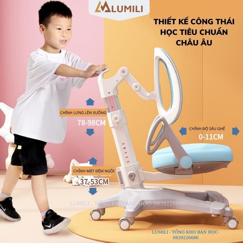 Ghế chống gù cao cấp thiết kế công thái học tiêu chuẩn DS1 điều chỉnh 3 chiều có chốt vặn điều chỉnh