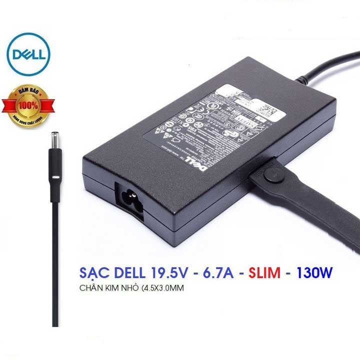 Sạc dành cho laptop Dell XPS 15 9560 9570 -130w- Oval - Kèm Dây nguồn - Hàng Nhập Khẩu