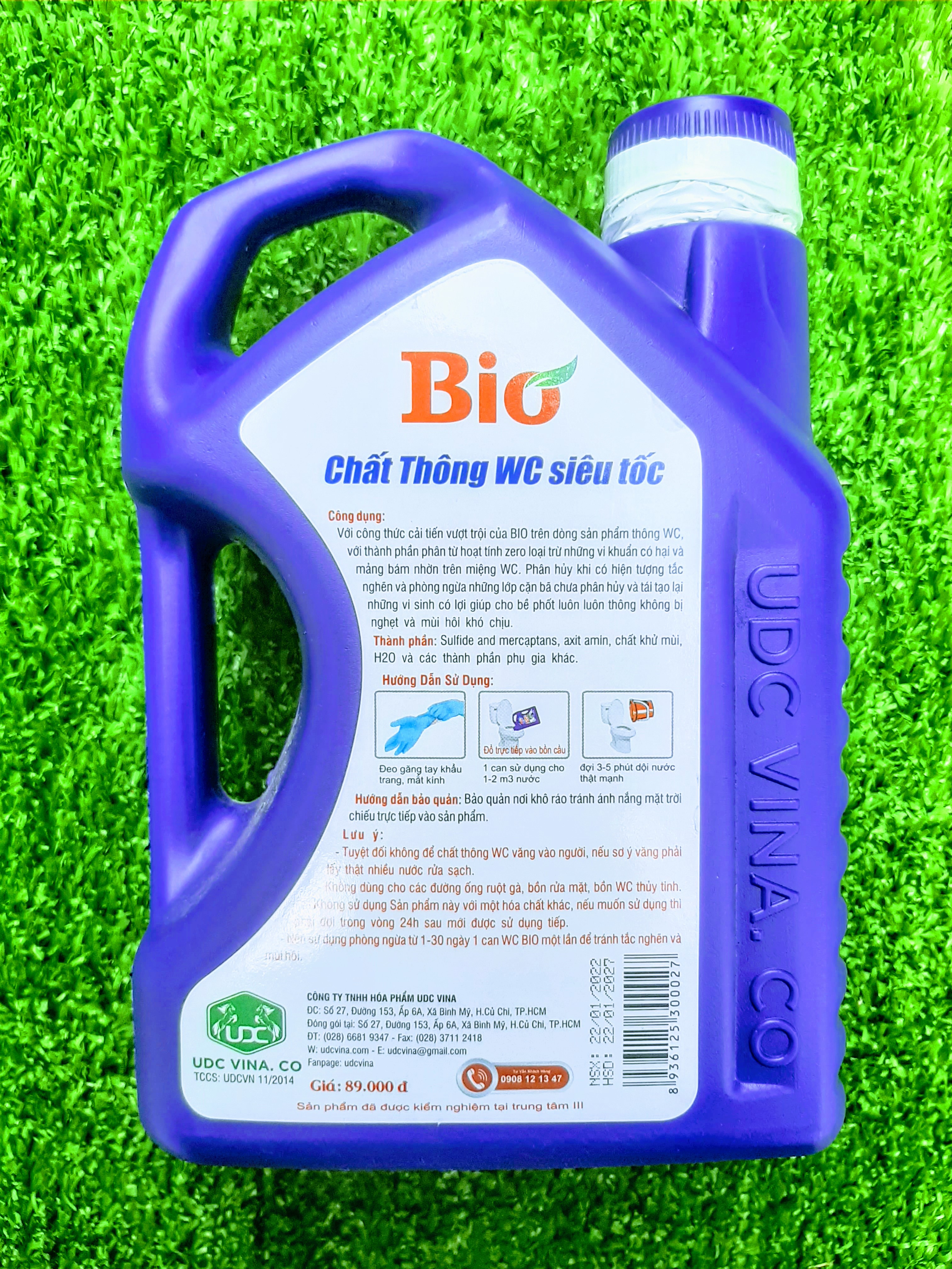 Chai Nước Thông Cầu Siêu Tốc BIO Tím 1,6Kg Thông Tắt Nghẽn Cực Mạnh, Sử Dụng Đổ Trực Tiếp.