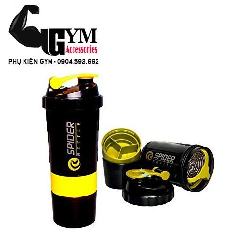 Bình lắc 3 ngăn bình nước thể thao Spider Bottle