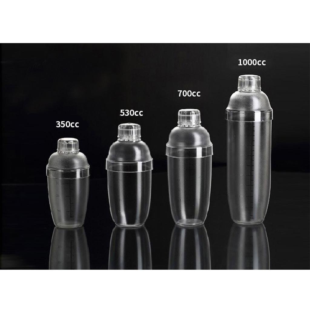 Plastic Cocktail Shaker Mixer Drink with Measurement Bartender Tool