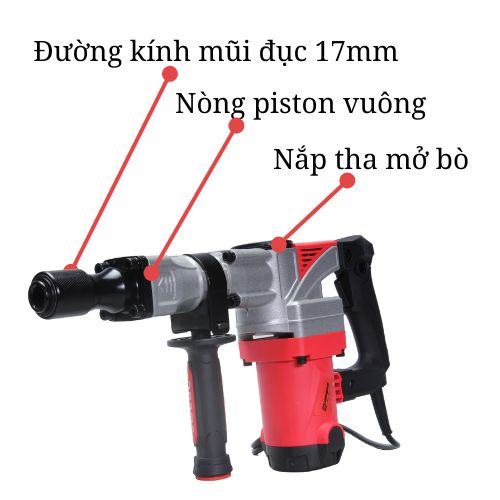 Máy đục 17mm Drama 8035 Piston 35mm_Hàng chính hãng