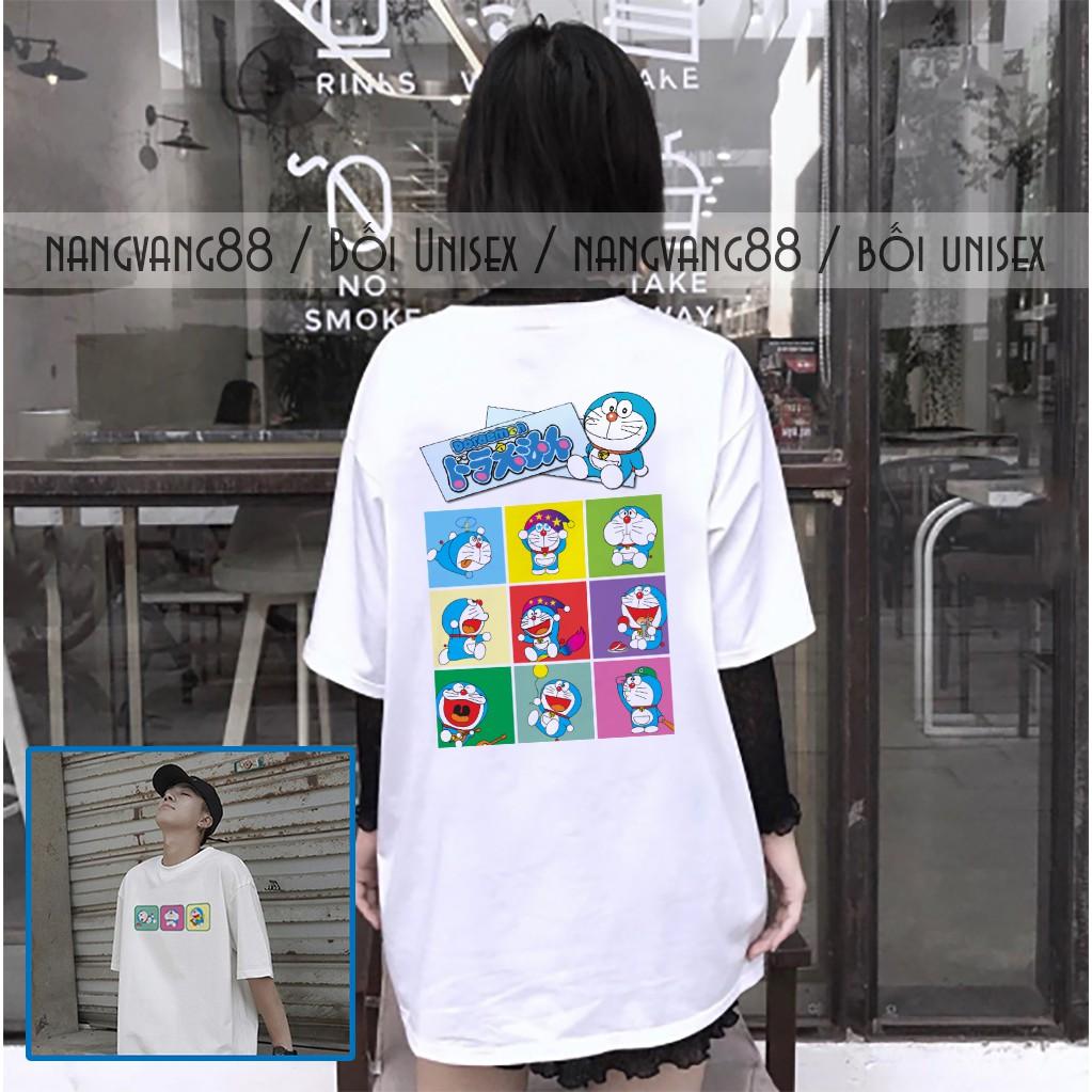 Áo Thun Unisex DORAEMON Cute Siêu Đẹp Tay Lỡ