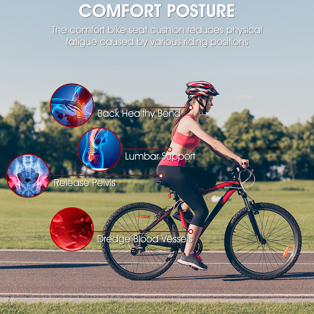 WEST BIKING Yên Xe Đạp Phản Quang Có Xốp Đệm Mềm Cho Xe Đạp MTB