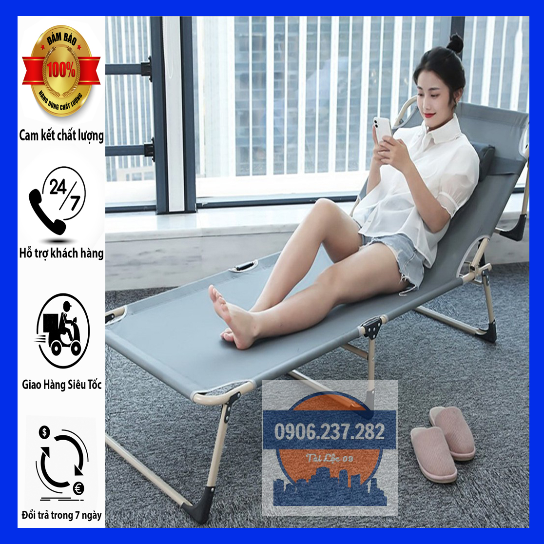 Ghế xếp gấp gọn, giường bố xếp nằm ngủ, ghế bố nằm ngủ, ghế ngủ trưa văn phòng, giường ngủ gấp gọn, giường xếp du lịch