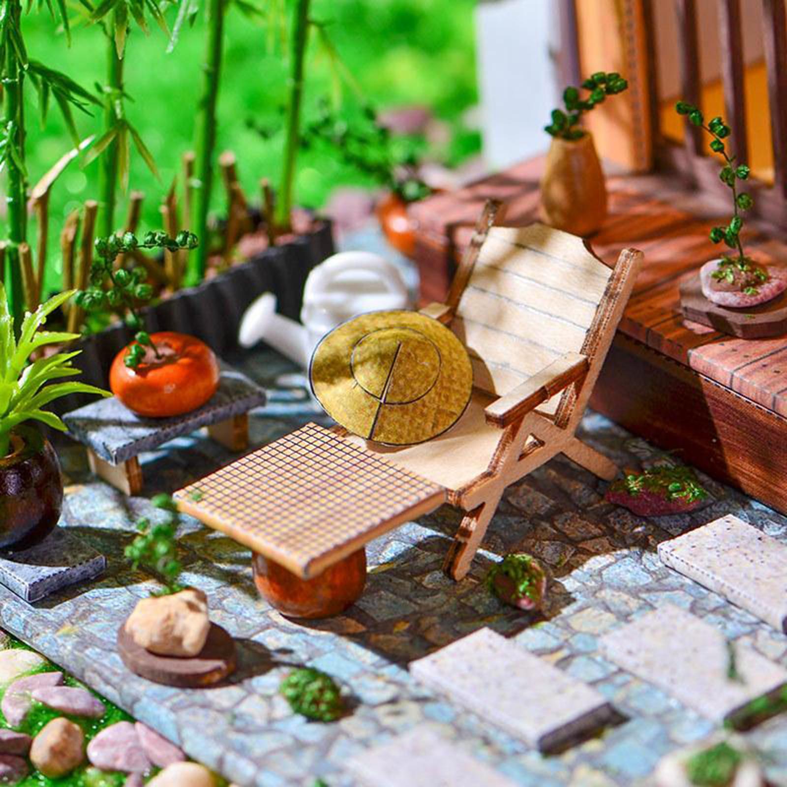 Chinese Style Cottage DIY Miniature DollHouse Kit Crafts with LED Handmade Wooden Doll House Model Building Kits Toy Creative Gift