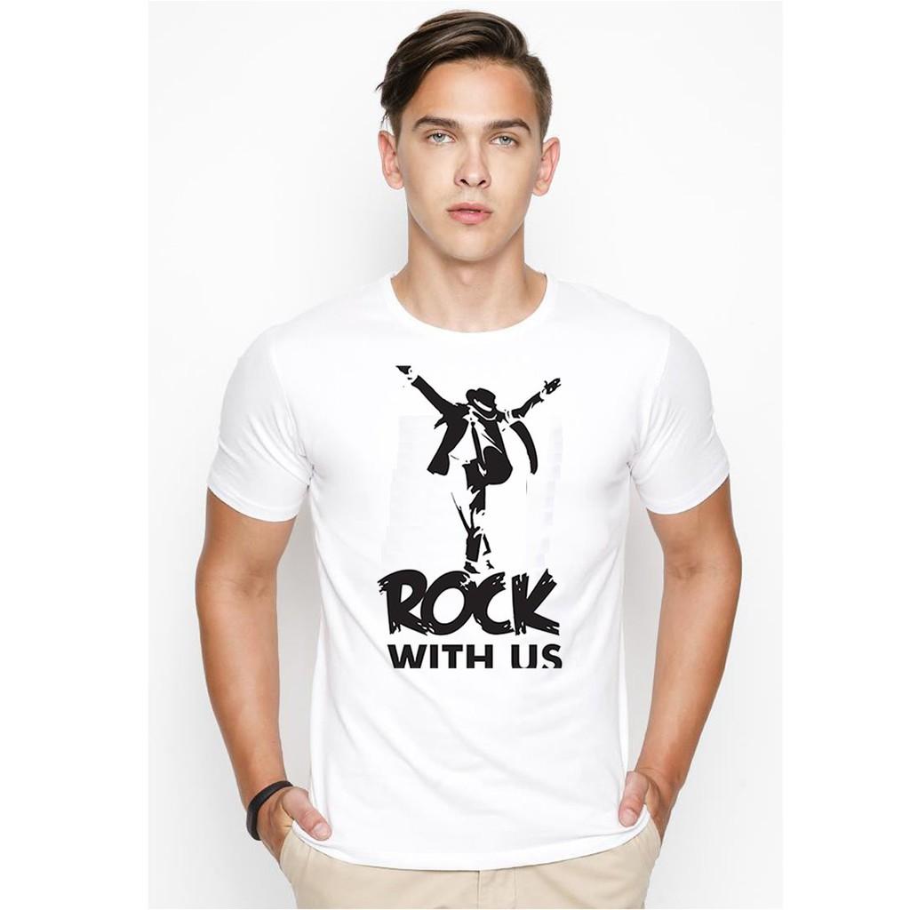 Áo thun nam in hình ngôi sao nhạc rock Hàn Quốc vải dày mịn TEE19S144