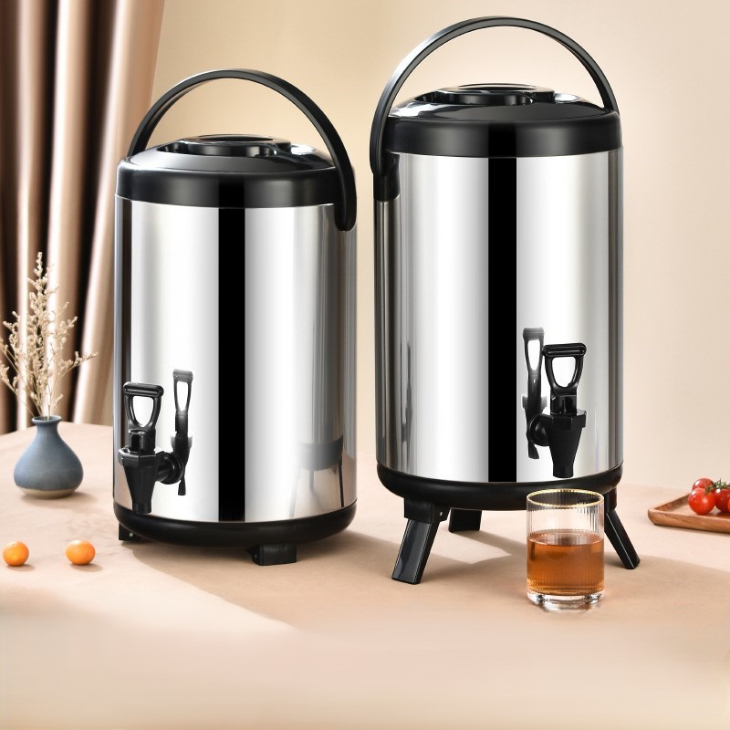 Bình Ủ Trà Dung Tích 6L 8L 10L 12L 3 Lớp Giữ Nhiệt, Chất Liệu Inox 304, Có Vòi Nước Chuyên Dụng - Hàng Chính Hãng