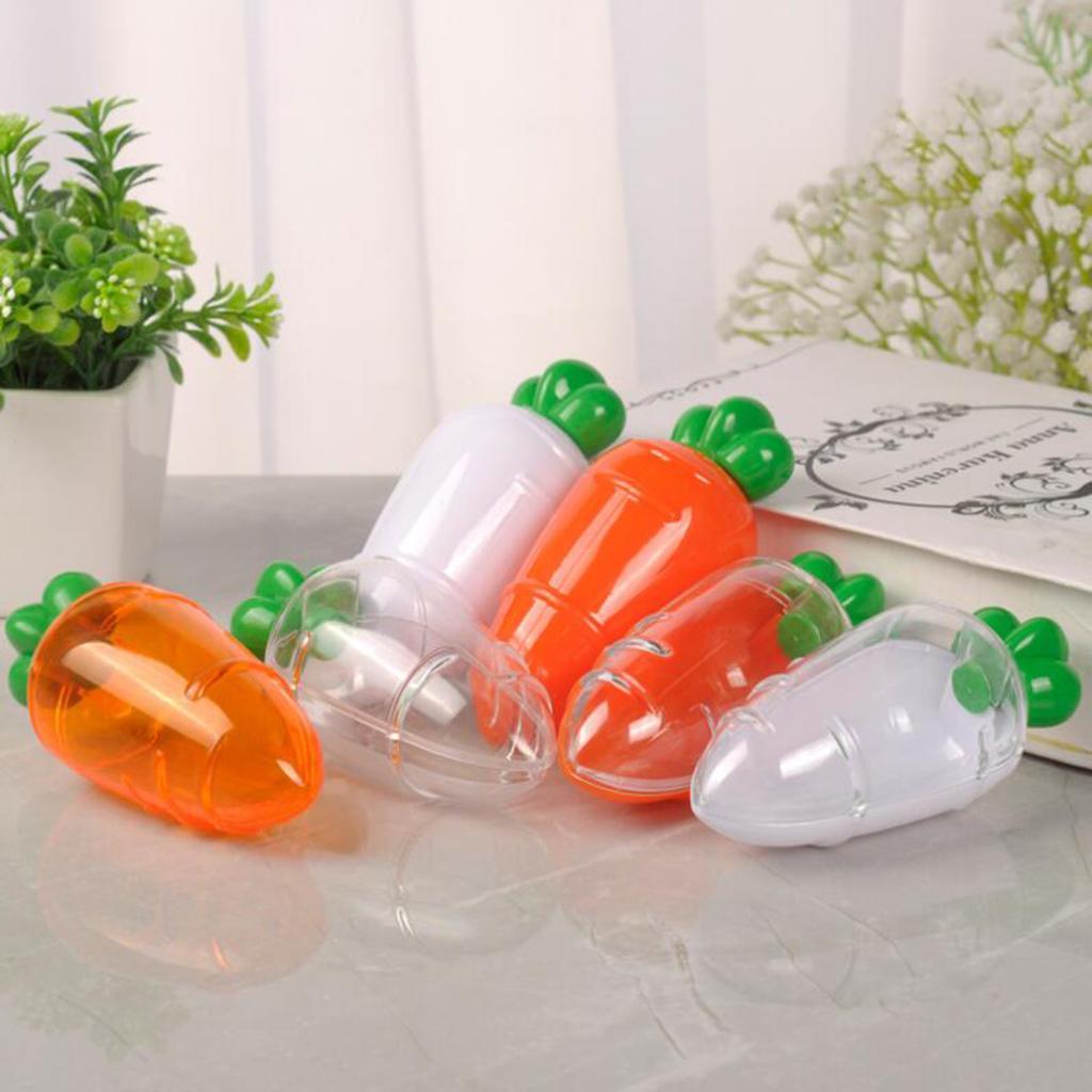 2X 10 Pieces Plastic Carrot Shape Candy Boxes Party Gift Favor Clear Orange