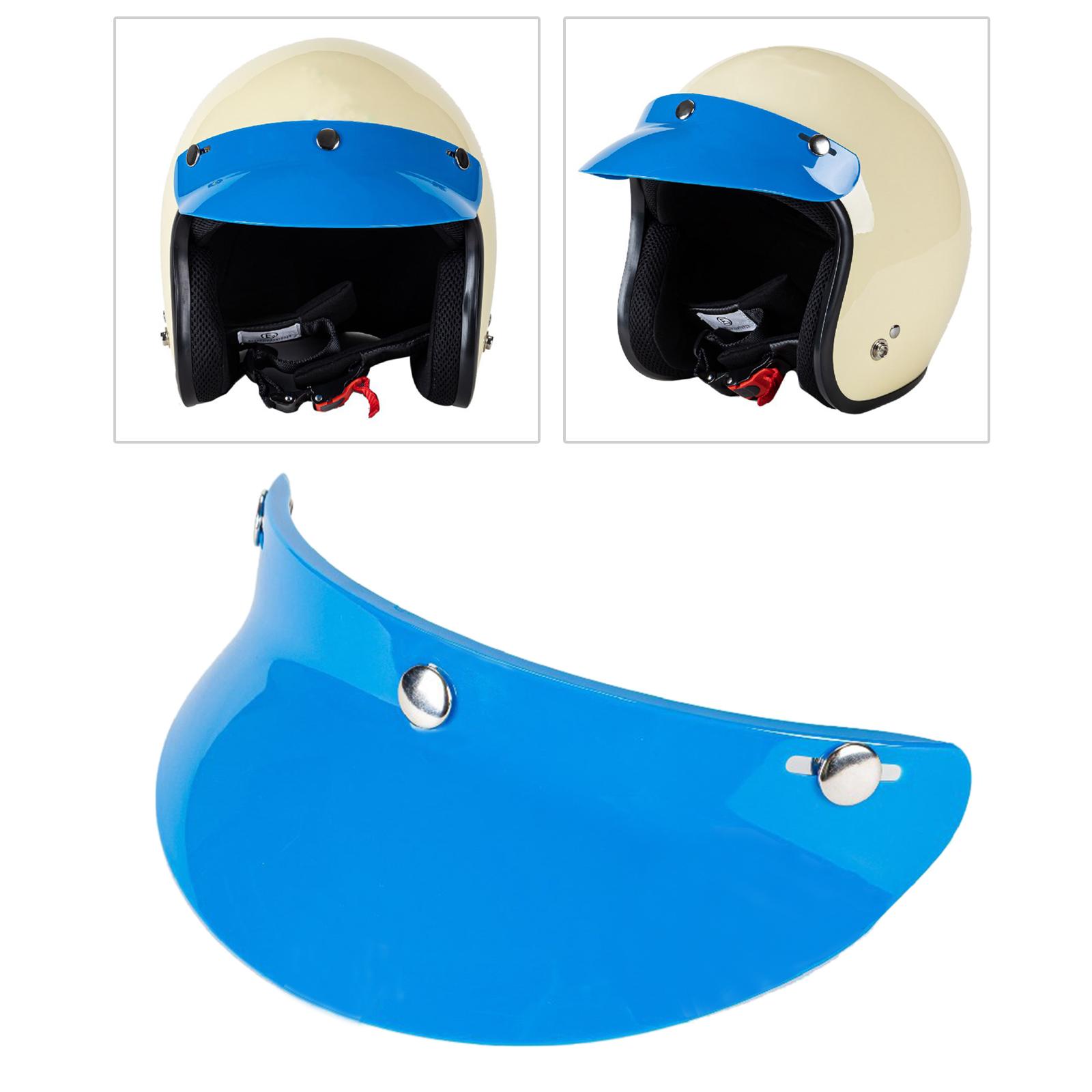 Vintage 3-Snap Motorcycle Helmet Visor Peak UV Sunshield for Most Open Face Half Face Or Vintage Helmets,15cm x 5cm