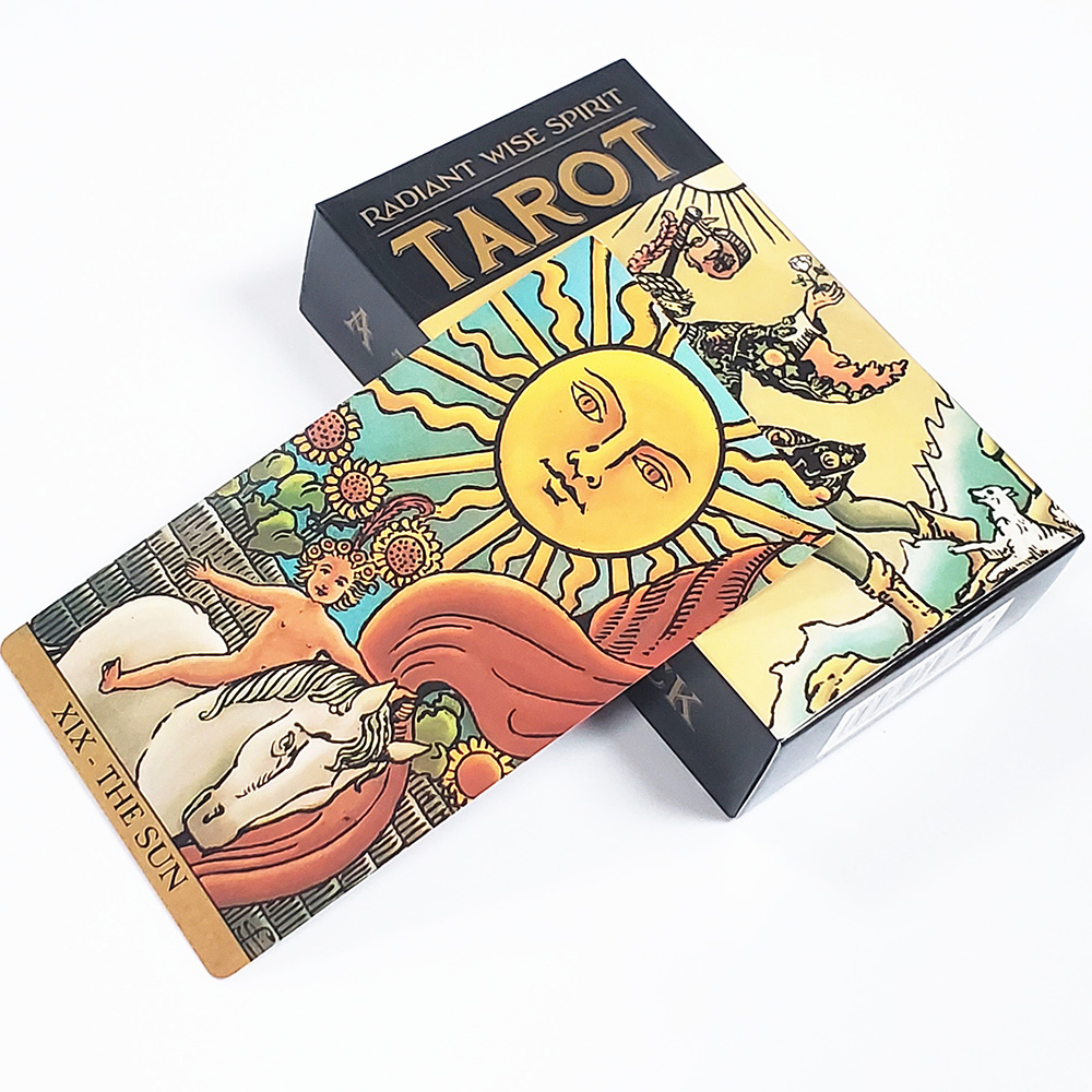Bộ Bài Radiant Wise Tarot Size 7x12 Cm Tặng Đá Thanh Tẩy