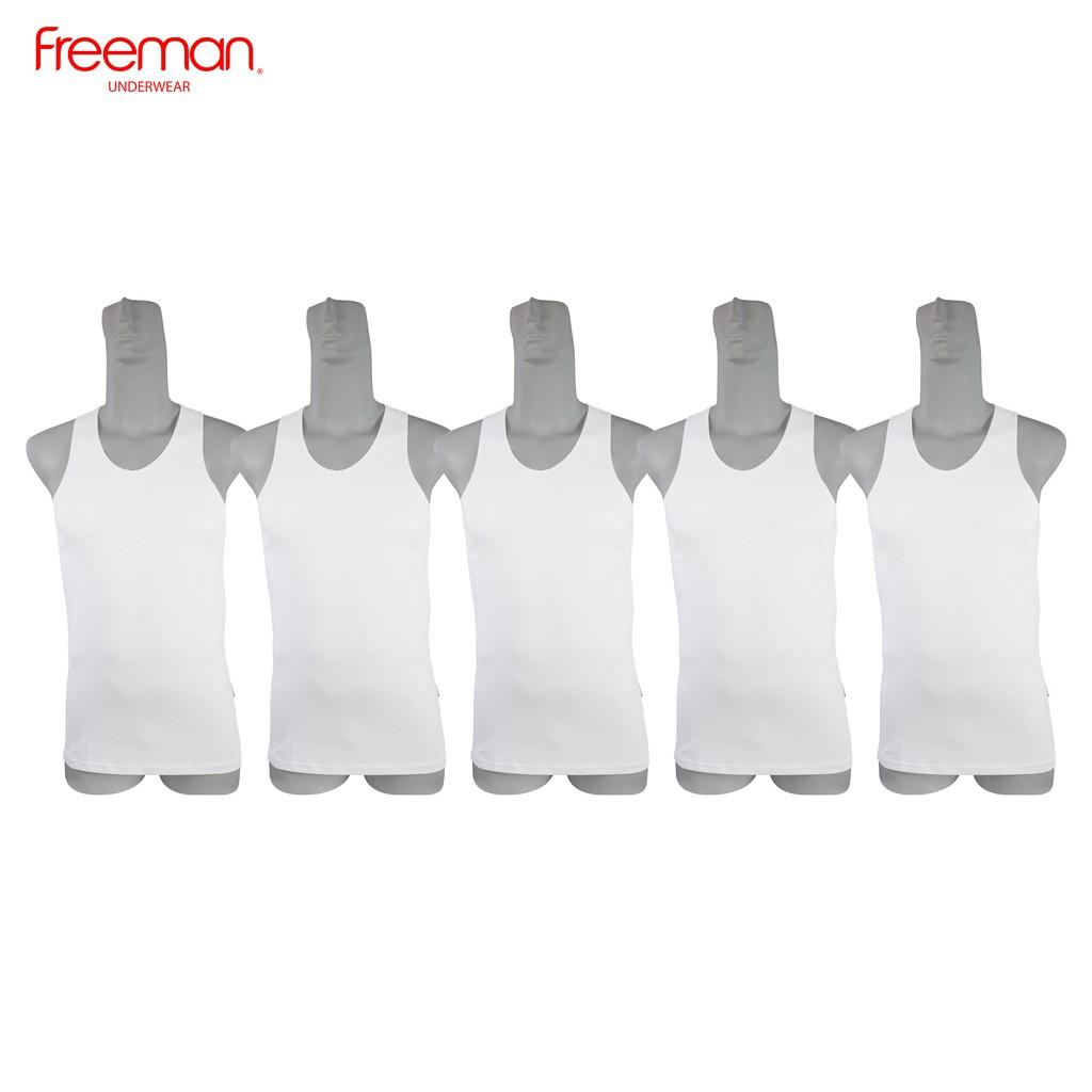 Combo 5 Áo thun nam ba lỗ viền áo mỏng cotton FREEMAN ASF207