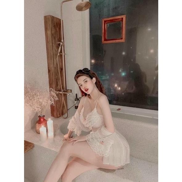 Set Ngủ Nàng Thơ Siêu Cao Cấp. SHIP HỎA TỐC TPHCM. Đồ Ngủ Cosplay Sexy. ThaoBonita T026