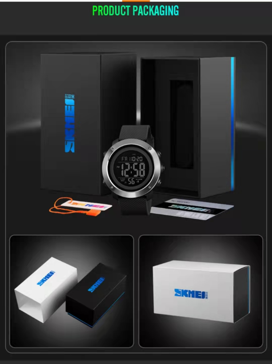 Đồng hồ SKMEI 1426 Digital Movement 5ATM Chống thấm nước đeo tay thể thao ngoài trời