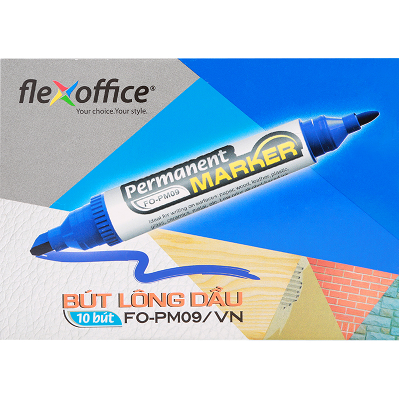 Combo 3 Bút Lông Dầu Flexoffice Fo-Pm09