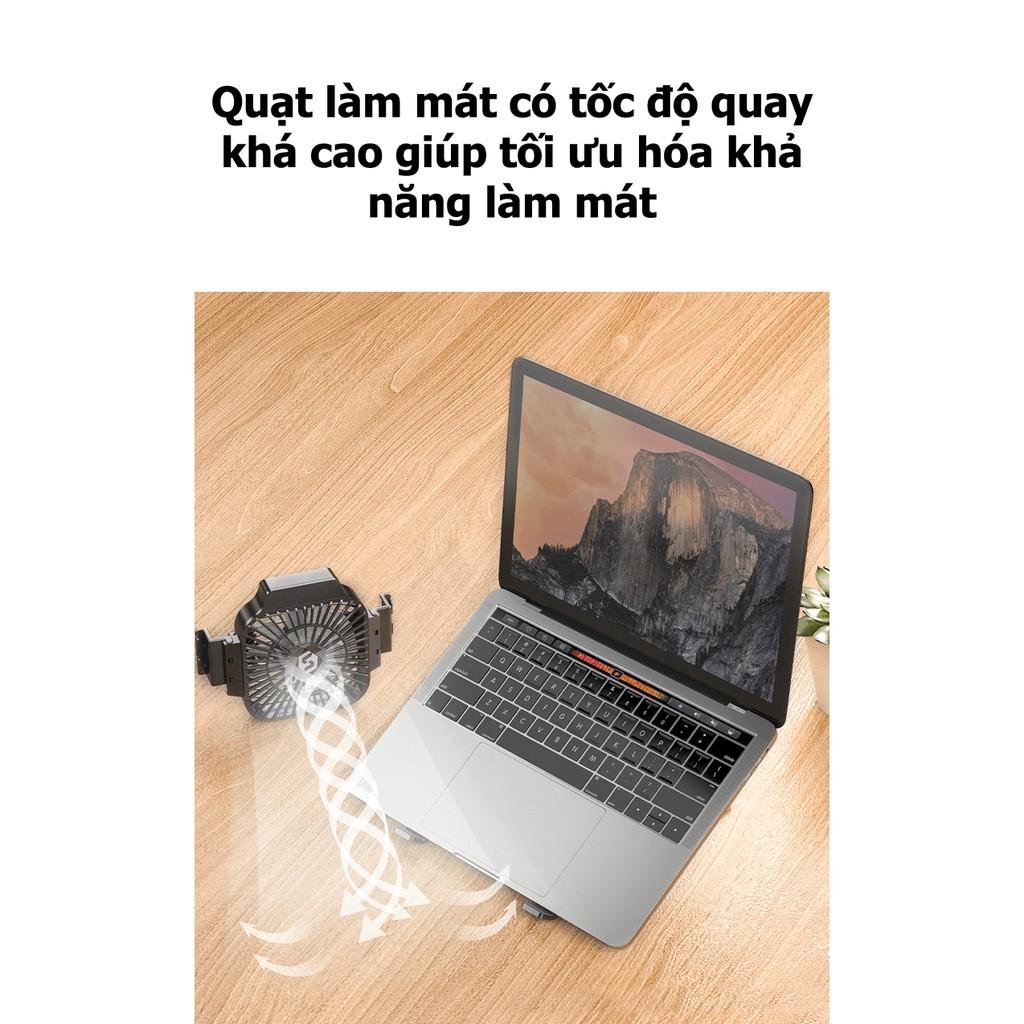 Giá đỡ laptop và máy tính bảng bằng hợp kim nhôm có quạt tản nhiệt tiện dụng đa năng cho Laptop, điện thoại, đọc sách