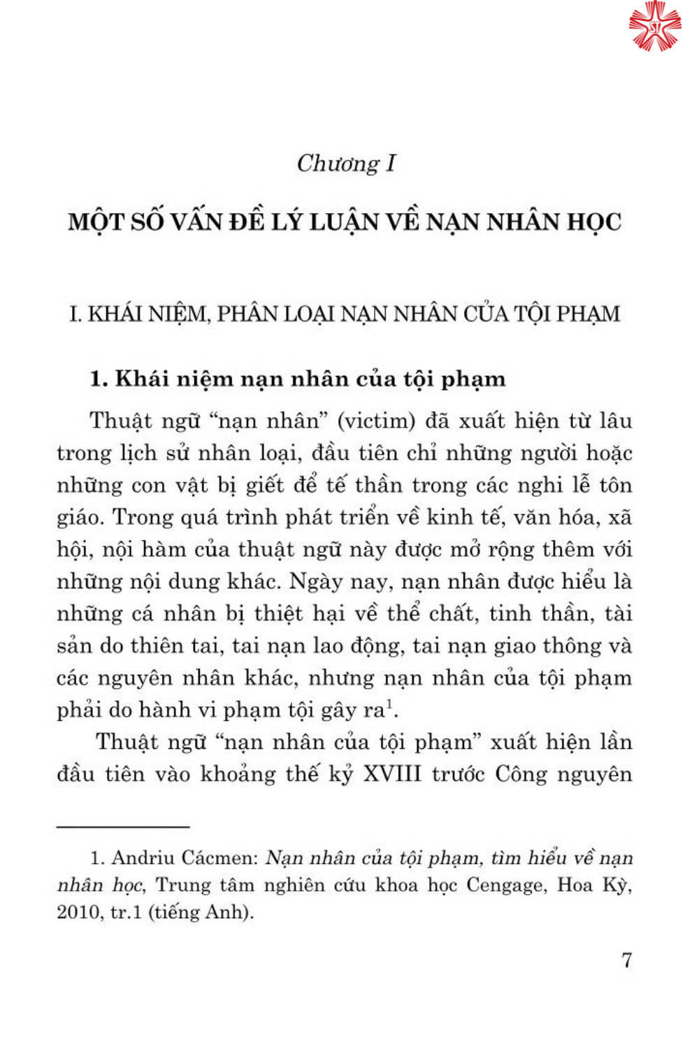 Nạn nhân học - Một số vấn đề lý luận và thực tiễn (bản in 2024)