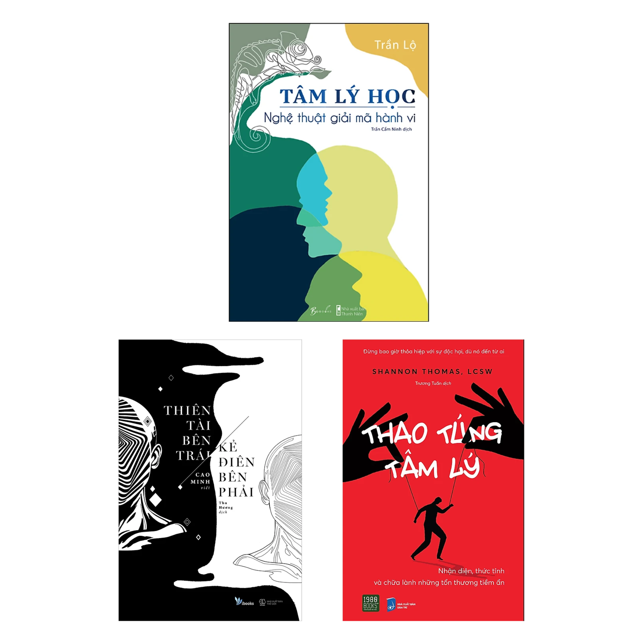 Combo 3 Cuốn: Tâm Lý Học - Nghệ Thuật Giải Mã Hành Vi + Thao Túng Tâm Lý + Thiên Tài Bên Trái Kẻ Điên Bên Phải