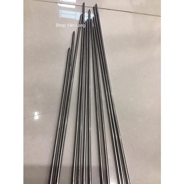 Que Xiên nướng thịt inox không rỉ dài 50cm to dày 4mm