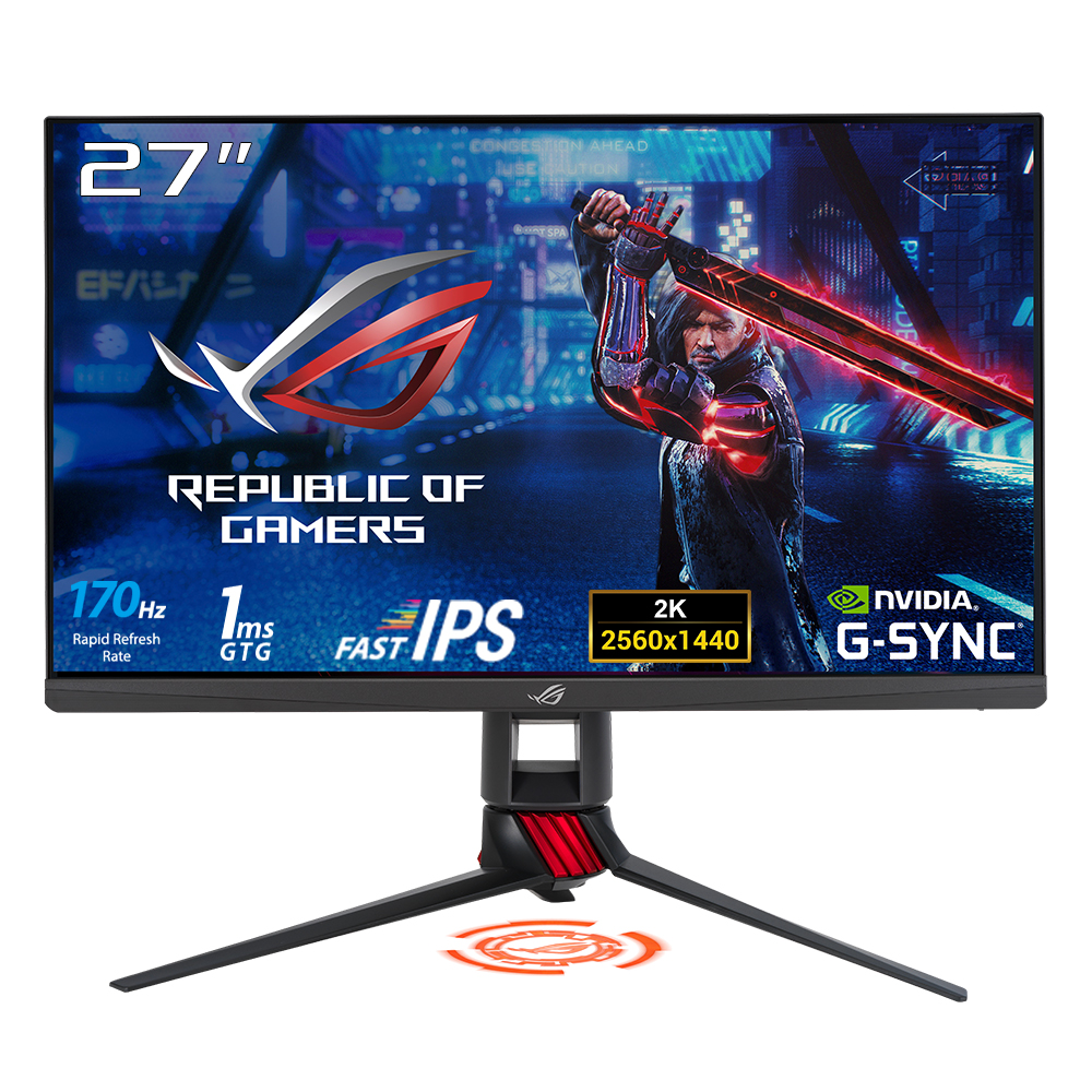 Màn hình chuyên game ROG Strix XG279Q HDR 27 inch WQHD (2560 x 1440), công nghệ Fast IPS, có thể ép xung lên tới 170Hz (Trên 144Hz), 1ms (GTG), ELMB SYNC, Tương thích G-SYNC, DisplayHDR  400 - Hàng Chính Hãng