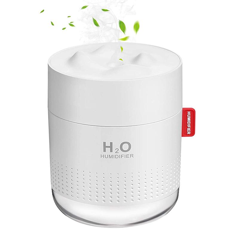 USB Sạc Máy Phun Sương Tạo Độ Ẩm 450Ml Cool Mist Không Khí Ẩm Mini Di Động Đèn LED 2000MAh Pin Không Dây Êm Xe Hơi