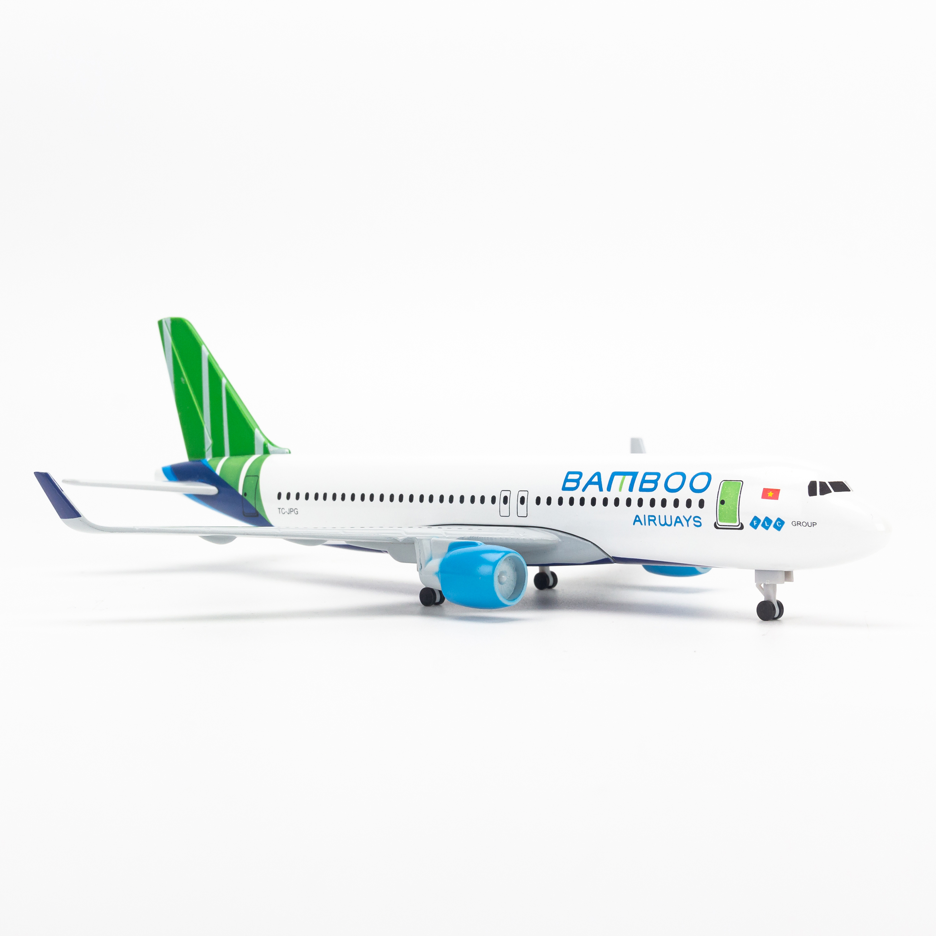 Mô hình máy bay Bamboo Airways A320 20cm AMS20